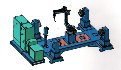 H型變位機可擴展型機器人工作站